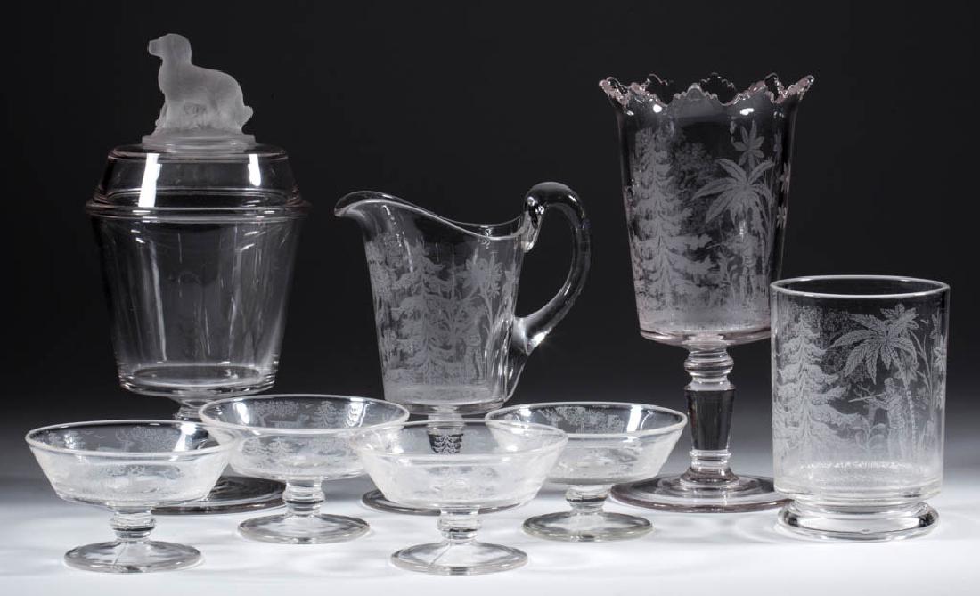 DEER AND DOG TABLE ARTICLES, LOT OF EIGHT (1 of 1)