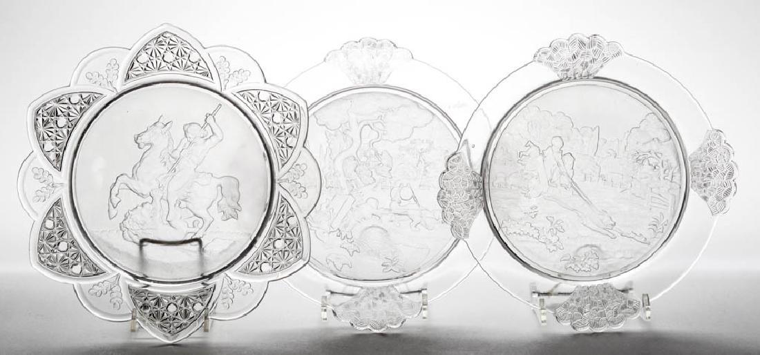 ASSORTED GILLINDER EAPG PLATES, LOT OF THREE (1 of 1)