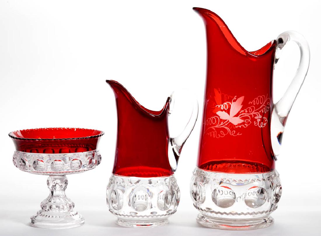 KING'S CROWN / EXCELSIOR (OMN) - RUBY-STAINED ARTICLES, (1 of 1)