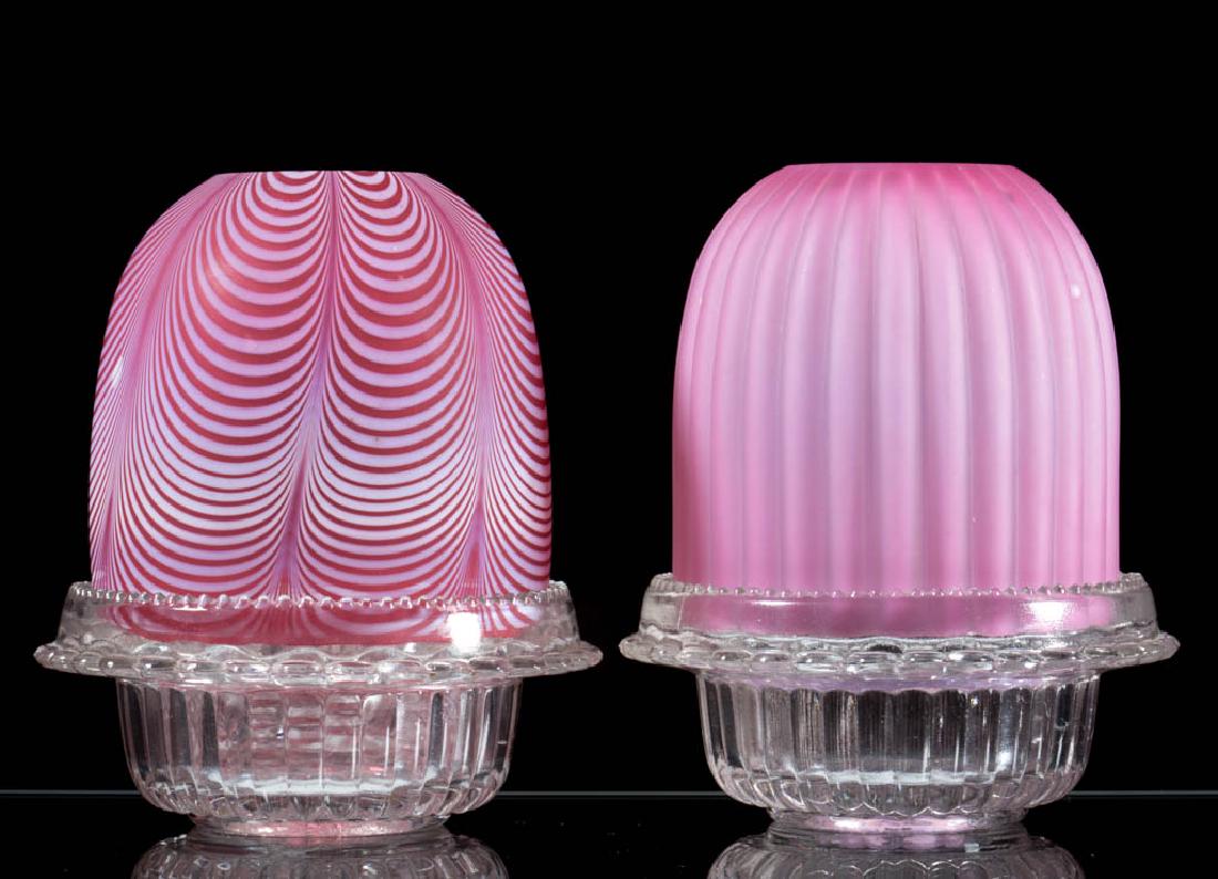 ASSORTED SATIN GLASS FAIRY LAMPS, LOT OF TWO (1 of 1)