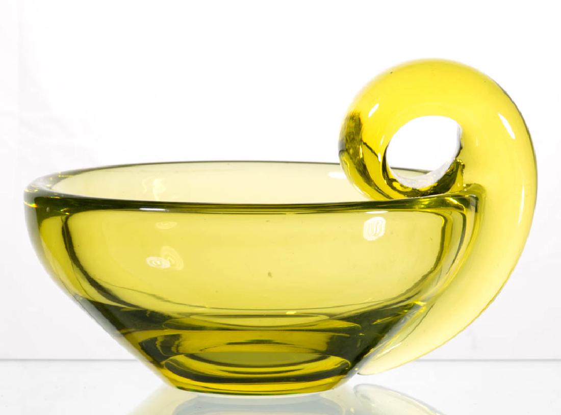 STEUBEN ATTRIBUTED CITRON ART GLASS BOWL (1 of 1)