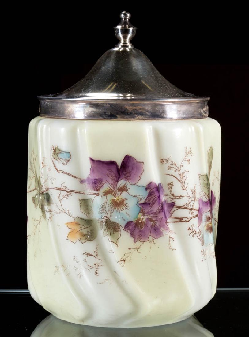 WAVE CREST HELMSCHMIED SWIRL CRACKER JAR (1 of 1)