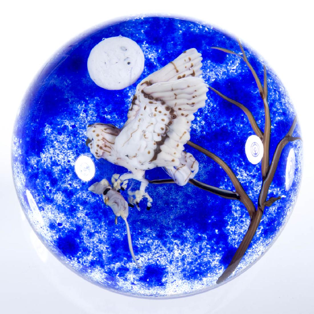 JIM D'ONOFRIO HUNTING OWL STUDIO ART GLASS LAMPWORK (1 of 2)