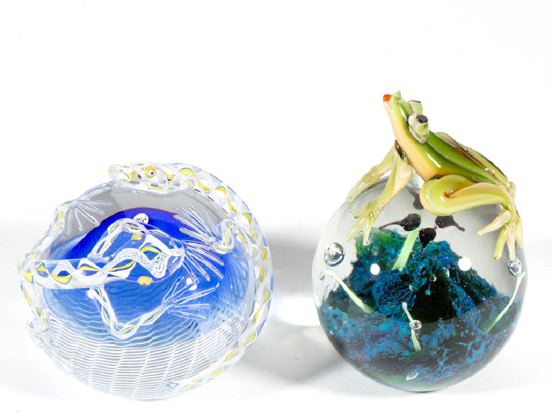 ASSORTED APPLIED FIGURAL STUDIO ART GLASS PAPERWEIGHTS, (1 of 1)