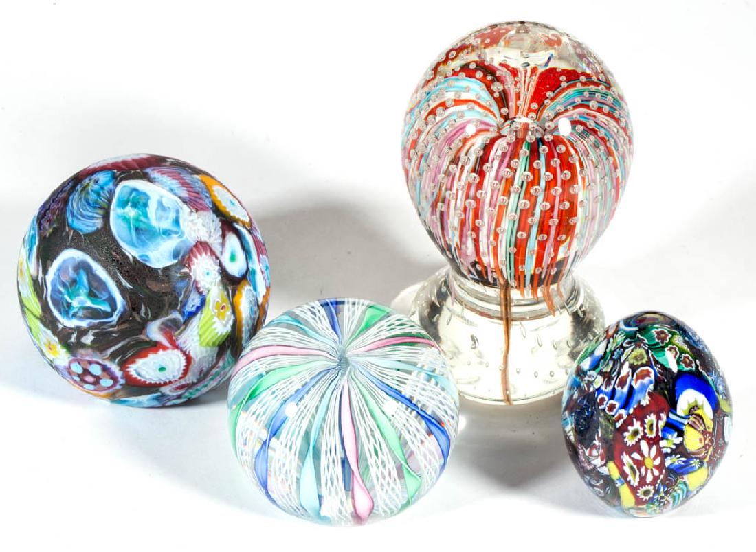 ASSORTED MURANO GLASS PAPERWEIGHTS, LOT OF FOUR (1 of 1)