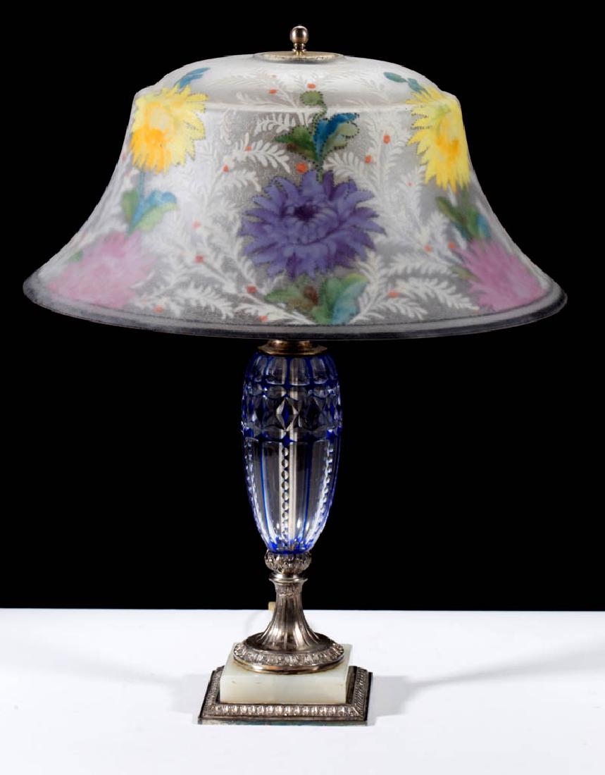 PAIRPOINT REVERSE-PAINTED FLORAL TABLE LAMP (1 of 3)