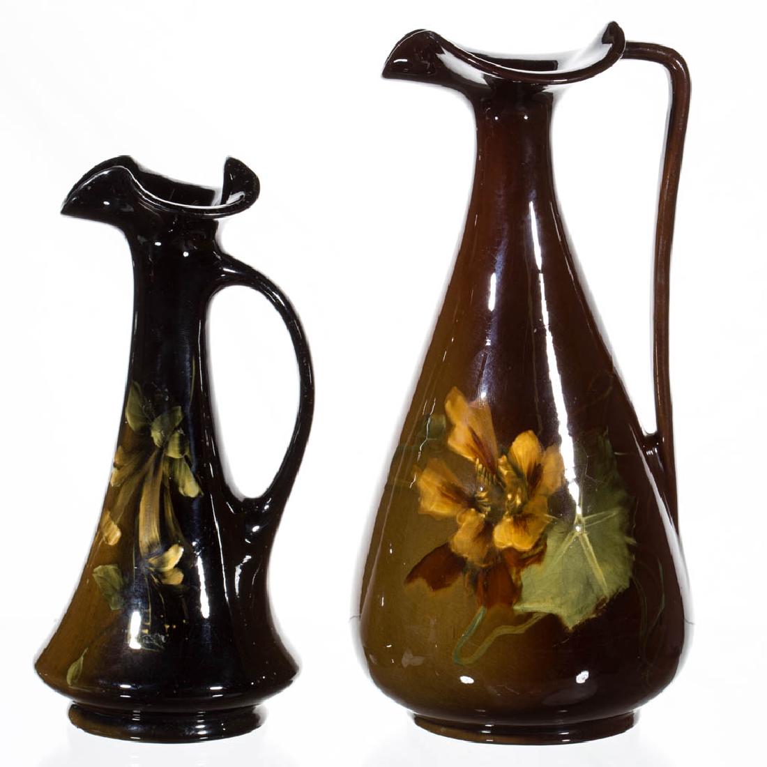 ROSEVILLE ROZANE ART POTTERY EWERS / PITCHERS, LOT OF (1 of 2)