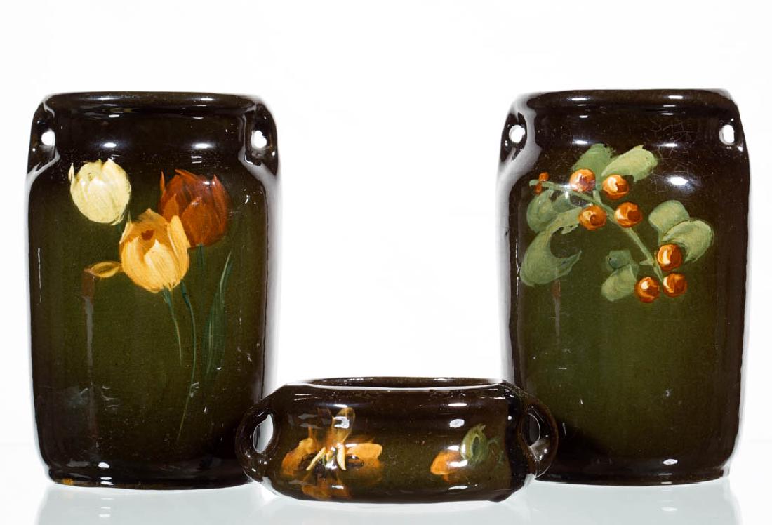 MCCOY LOY-NEL-ART ART POTTERY VASES AND BOWL, LOT OF (1 of 3)