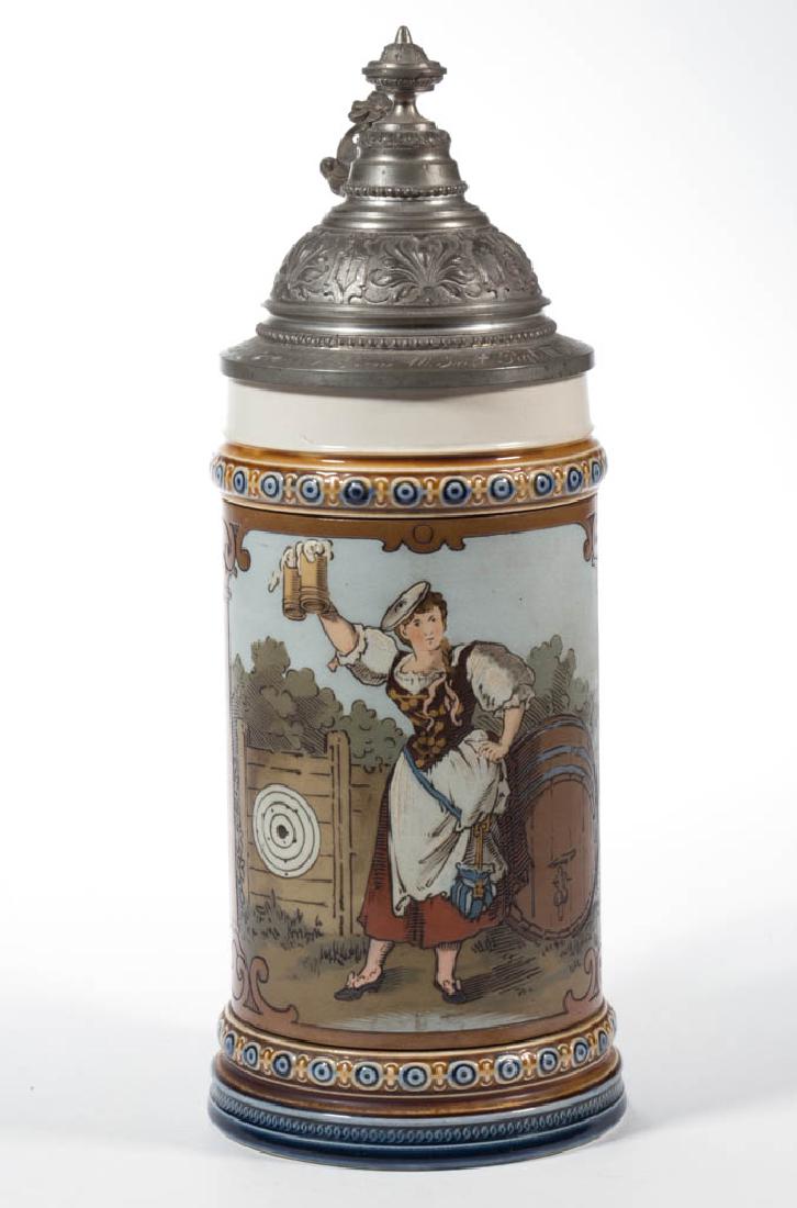 GERMAN METTLACH CERAMIC STEIN (1 of 4)