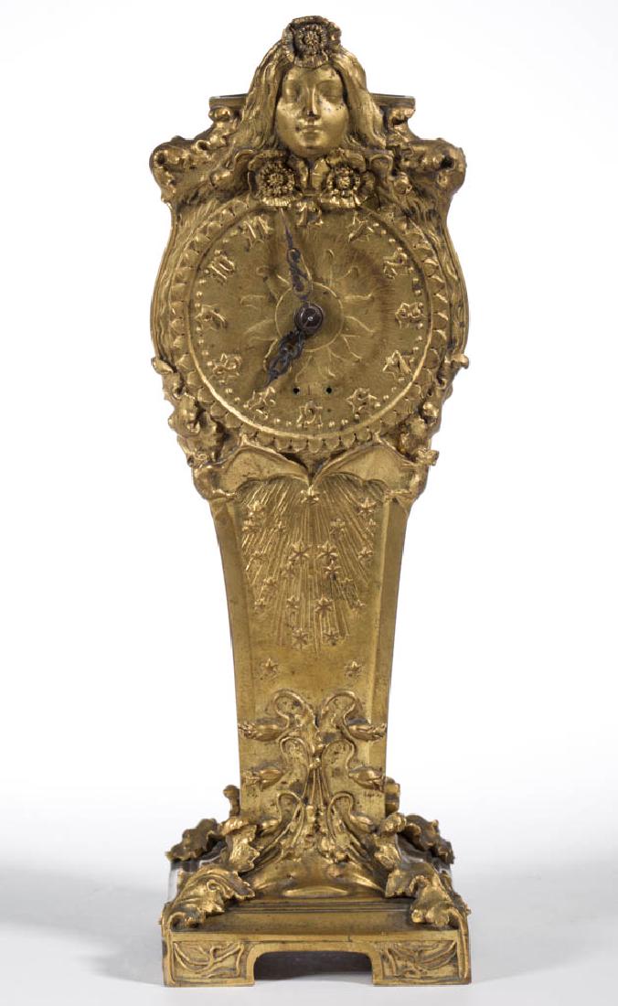 CHARLES LOUCHET (FRENCH) ART NOUVEAU DORE BRONZE SHELF (1 of 5)