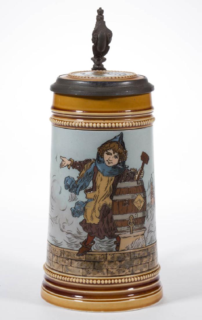 GERMAN METTLACH MUNICH CHILD CERAMIC STEIN (1 of 5)