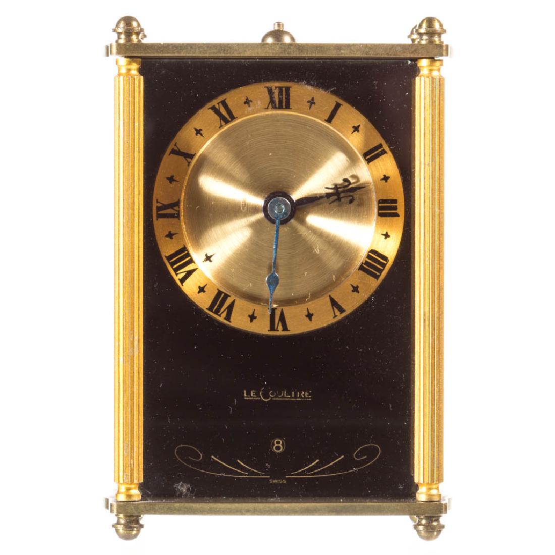 SWISS LECOULTRE CARRIAGE-STYLE ALARM CLOCK (1 of 2)