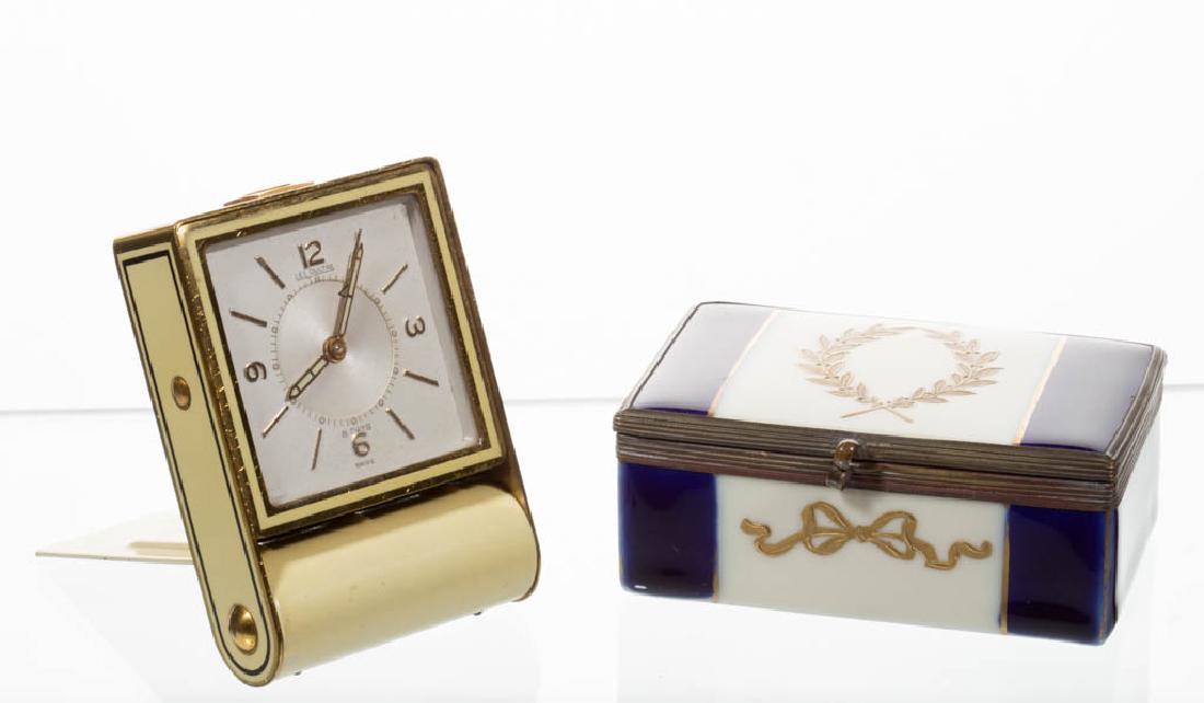 SWISS LECOULTRE FOLDING TRAVEL ALARM CLOCK (1 of 1)
