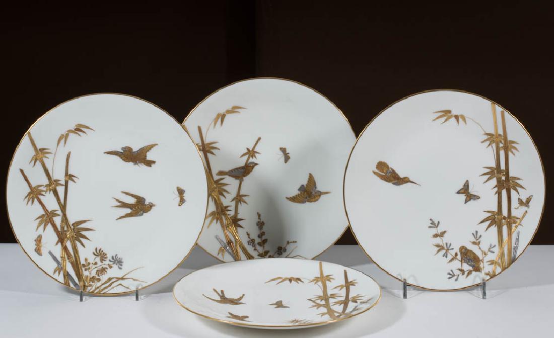 MINTONS AESTHETIC MOVEMENT PORCELAIN CABINET PLATES, (1 of 2)