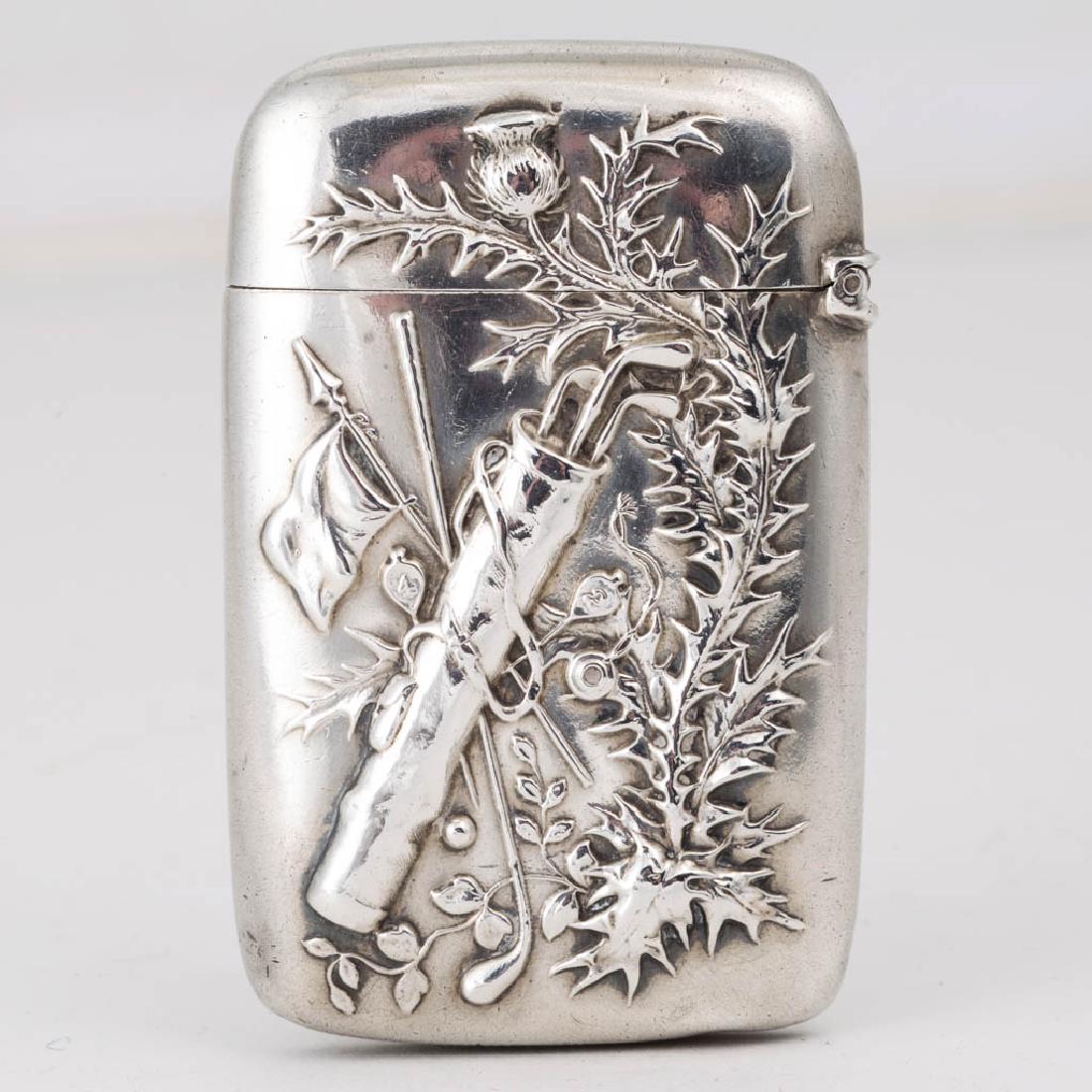 GORHAM STERLING SILVER GOLFING MATCH SAFE (1 of 2)