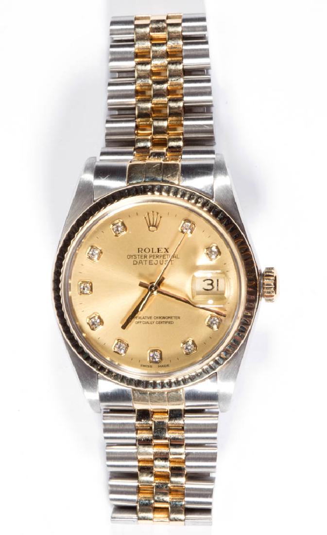 ROLEX DATEJUST STAINLESS, 18K GOLD, AND DIAMONDS MAN'S (1 of 3)