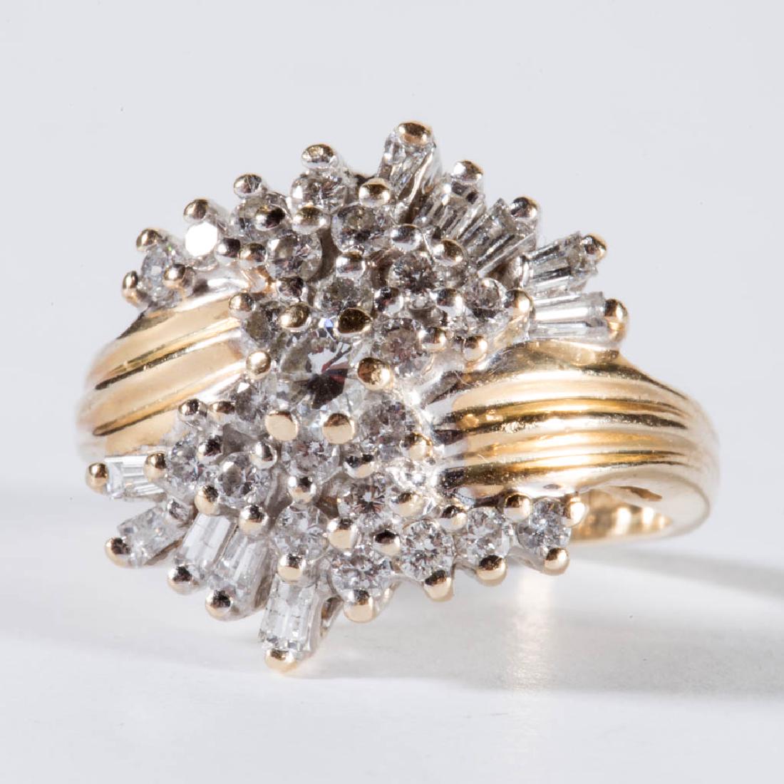 VINTAGE 14K YELLOW GOLD AND DIAMOND LADY'S COCKTAIL (1 of 3)