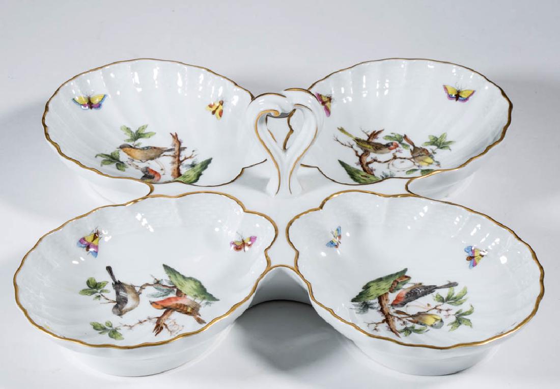 HUNGARIAN HEREND "ROTHSCHILD BIRD" PORCELAIN RELISH (1 of 1)