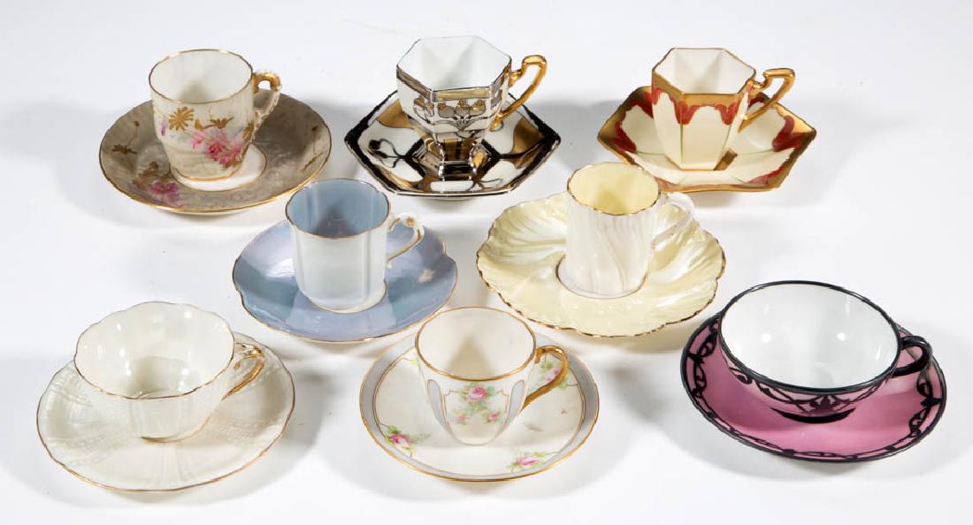 AMERICAN PORCELAIN DEMITASSE CUP AND SAUCER SETS, LOT (1 of 1)