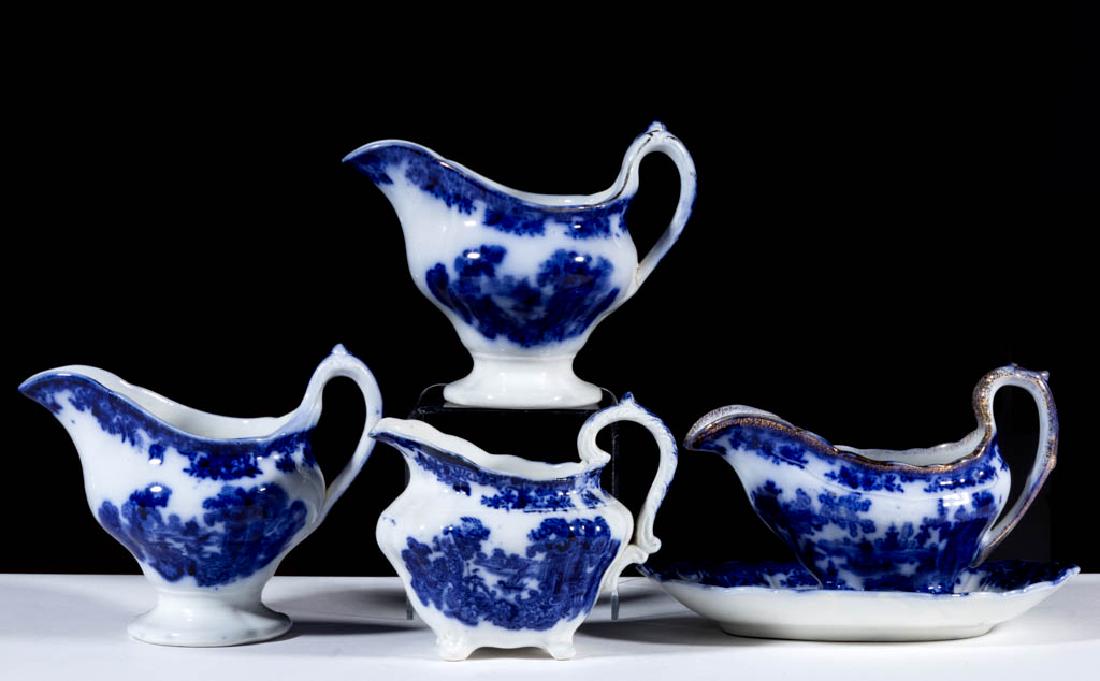 ENGLISH STAFFORDSHIRE "FAIRY VILLAS", FLOW BLUE (1 of 1)
