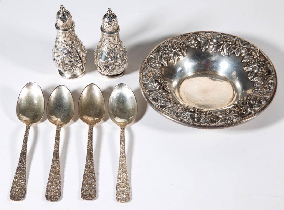 BALTIMORE, MARYLAND REPOUSSE STERLING SILVER TABLE (1 of 1)