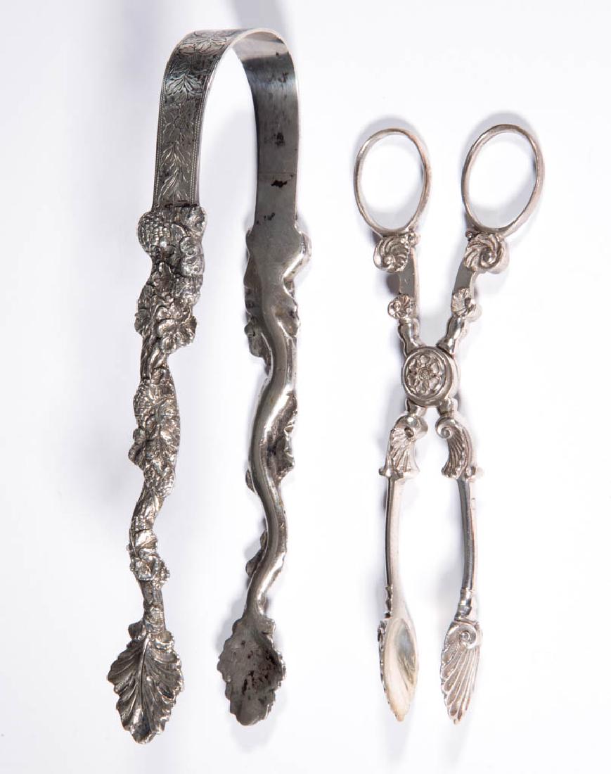 CONTINENTAL STERLING SILVER SUGAR TONGS, LOT OF TWO (1 of 1)