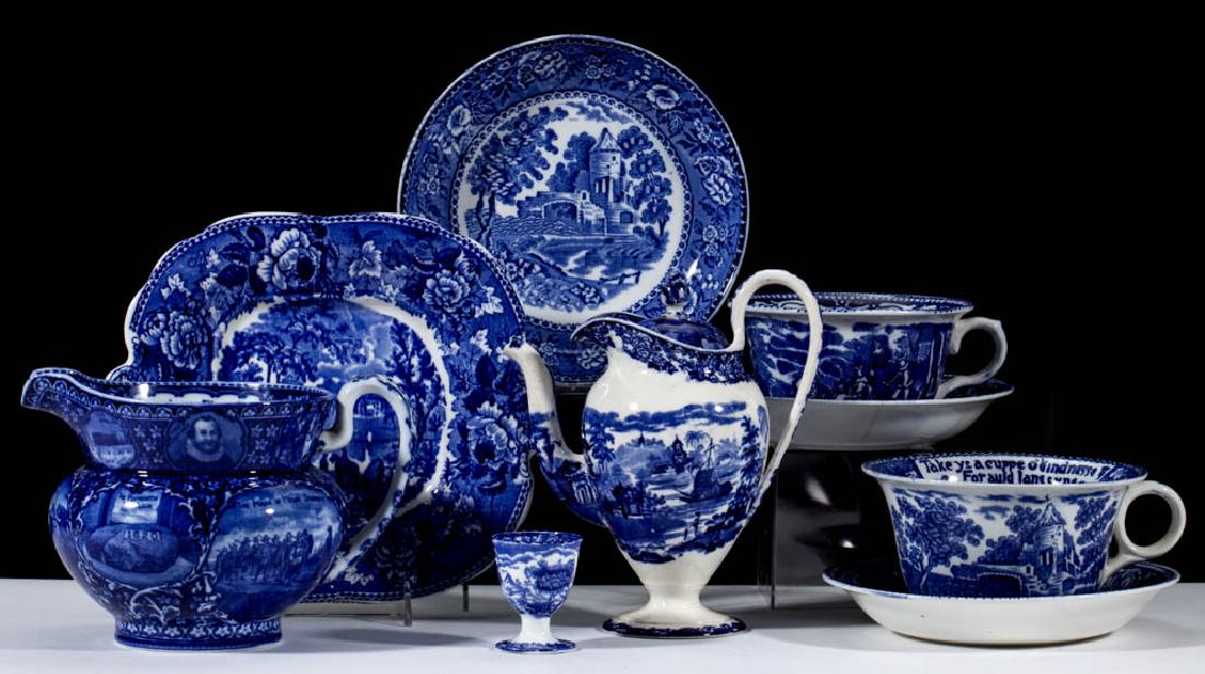 ENGLISH STAFFORDSHIRE FLOW BLUE, TRANSFER-PRINTED (1 of 1)