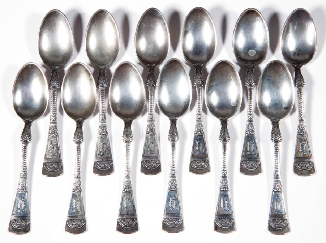 GORHAM "EMPRESS" STERLING SILVER DEMITASSE SPOONS, SET (1 of 1)