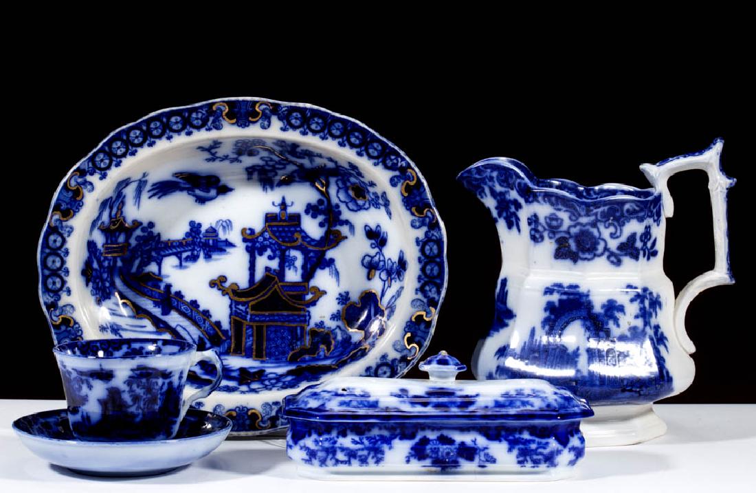 ENGLISH STAFFORDSHIRE FLOW BLUE, TRANSFER-PRINTED (1 of 1)