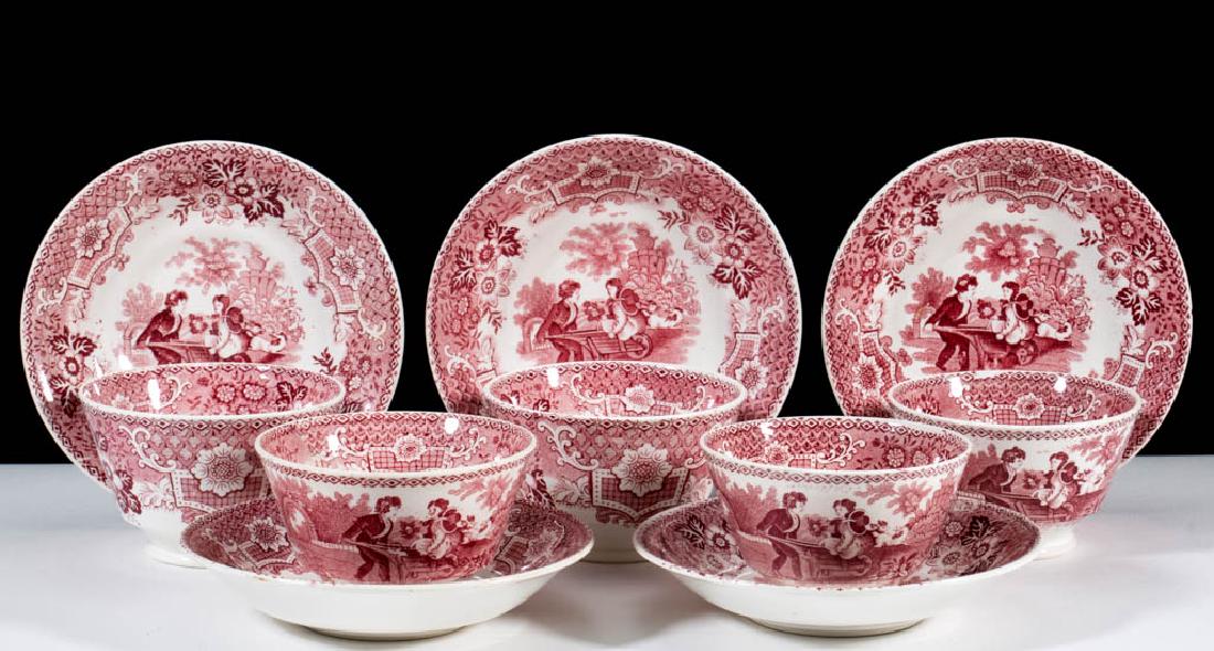 STAFFORDSHIRE TRANSFER-PRINTED CERAMIC TEA BOWL AND (1 of 1)