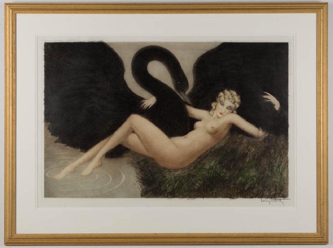LOUIS ICART (FRENCH, 1888-1950) "LEDA AND THE SWAN" (1 of 1)