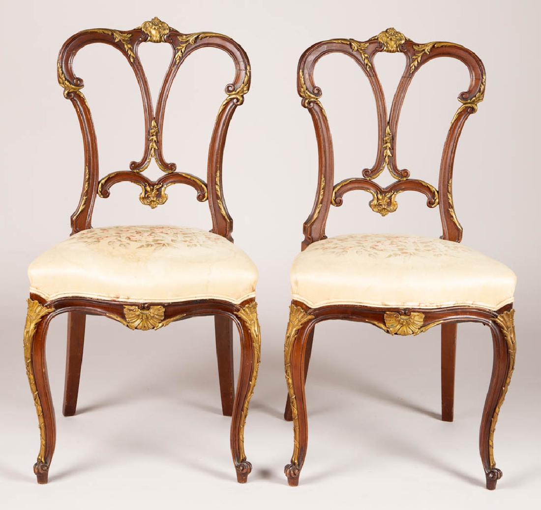 FRENCH LOUIS XV-STYLE ORMOLU-MOUNTED MAGHOGANY PAIR OF (1 of 2)