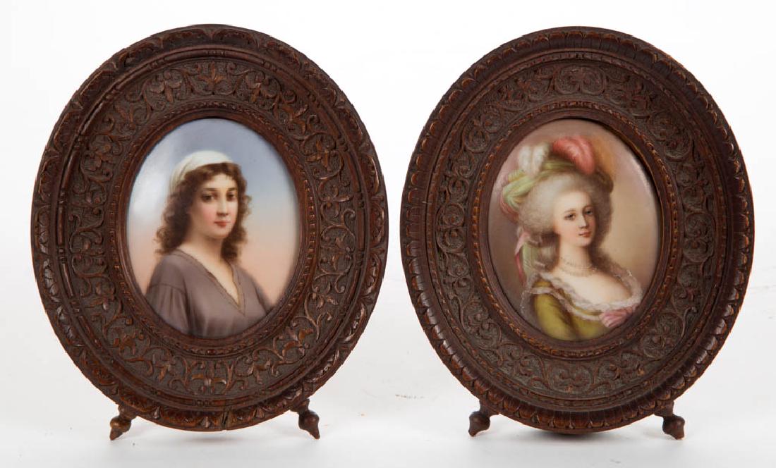 GERMAN PORCELAIN PLAQUES, LOT OF TWO (1 of 1)
