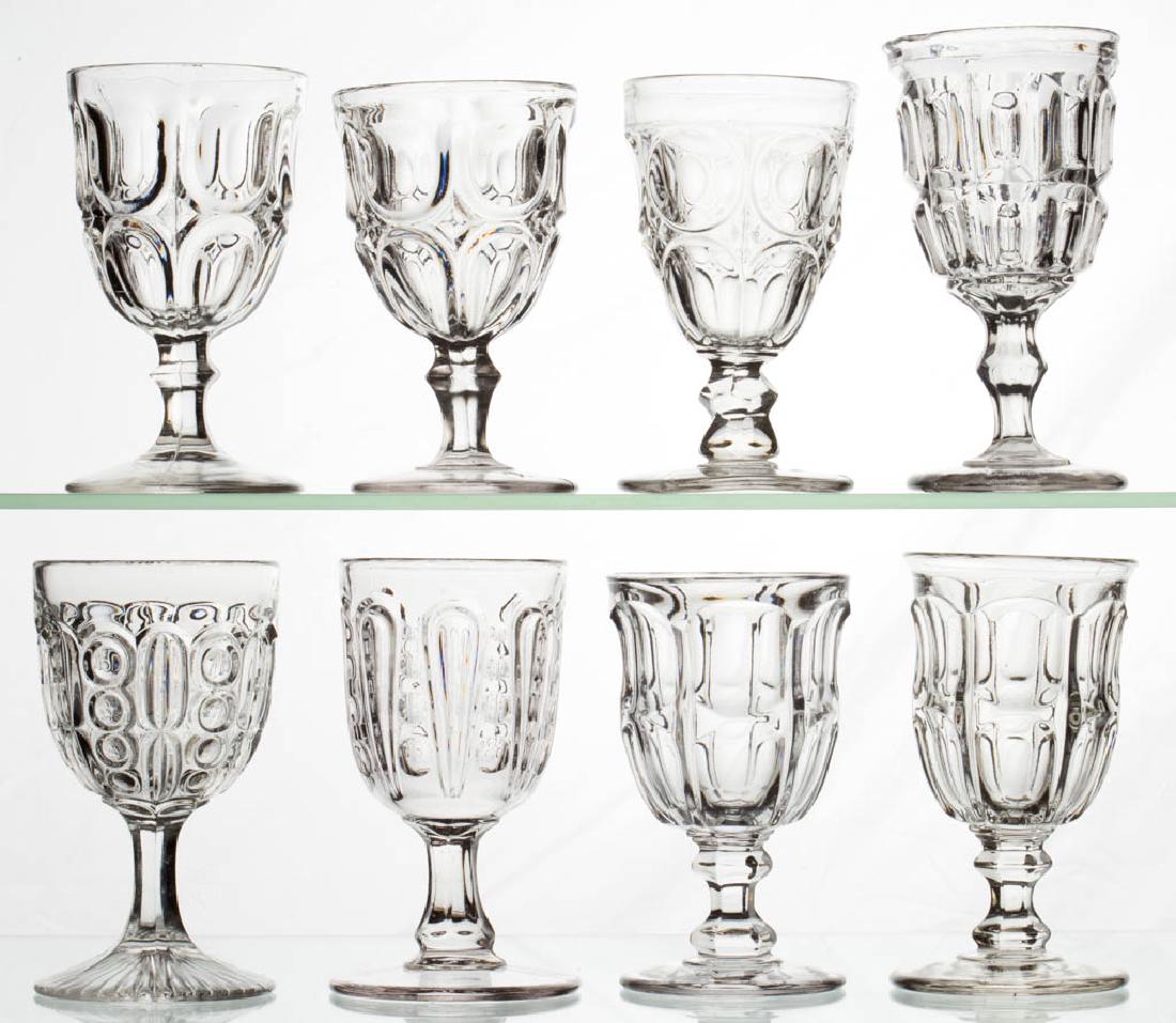 ASSORTED FLINT EAPG GOBLETS, LOT OF EIGHT (1 of 1)