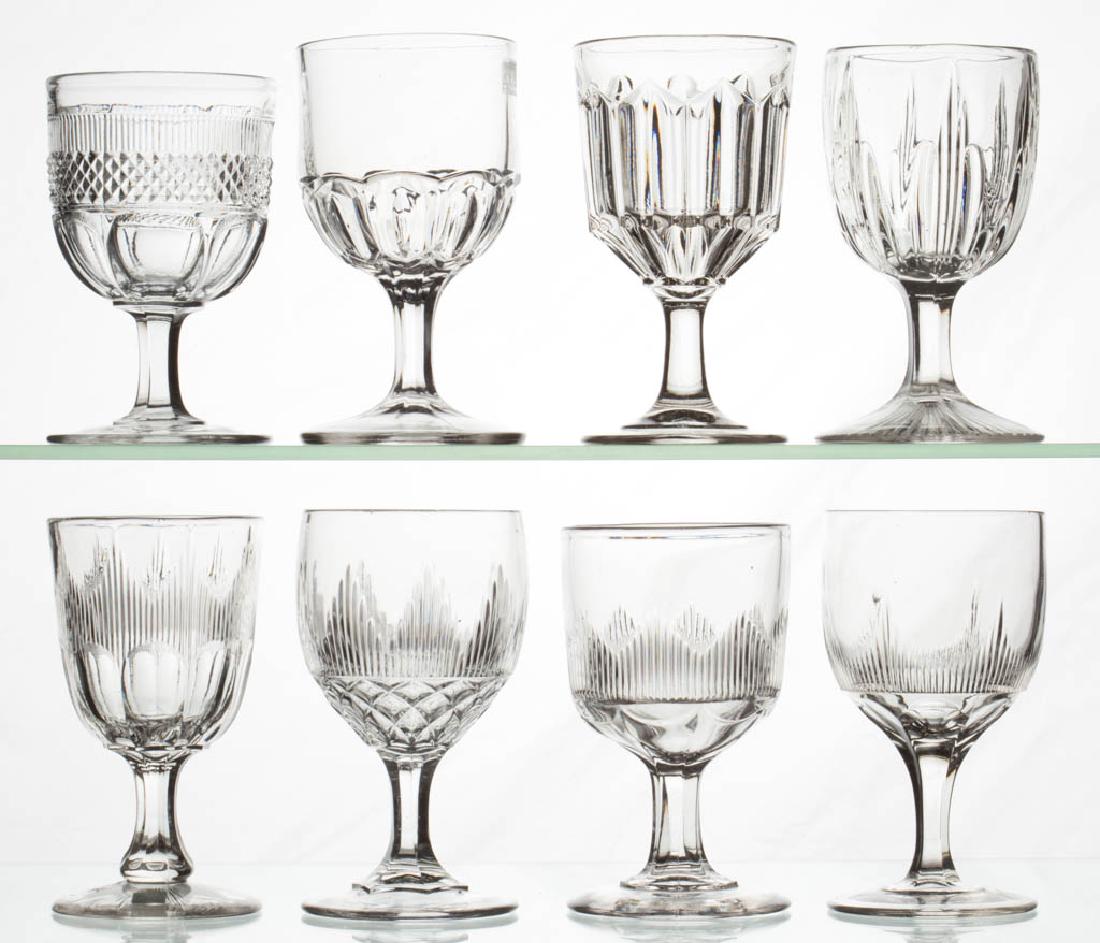 ASSORTED FLINT EAPG GOBLETS, LOT OF EIGHT (1 of 1)