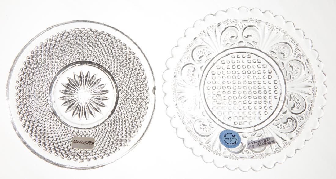 ASSORTED UNRECORDED PRESSED GLASS CUP PLATES, LOT OF (1 of 1)