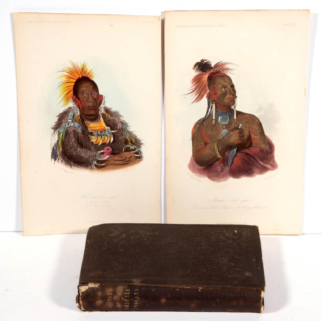 GEORGE CATLIN (AMERICAN, 1796-1872) HAND-COLORED (1 of 2)