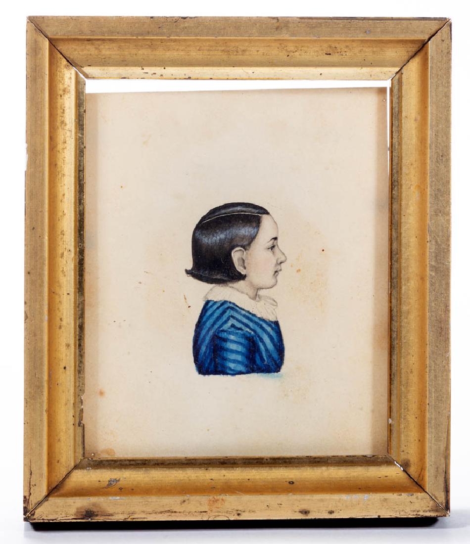 AMERICAN SCHOOL (19TH CENTURY) MINIATURE PORTRAIT OF A (1 of 3)