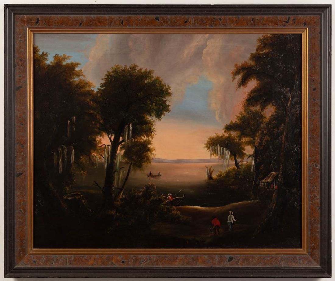 SOUTHERN SCHOOL (19TH CENTURY) FOLK ART LANDSCAPE (1 of 4)