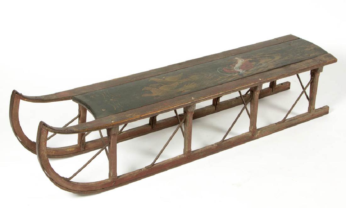 AMERICAN PAINT-DECORATED CHILDS SLED (1 of 3)