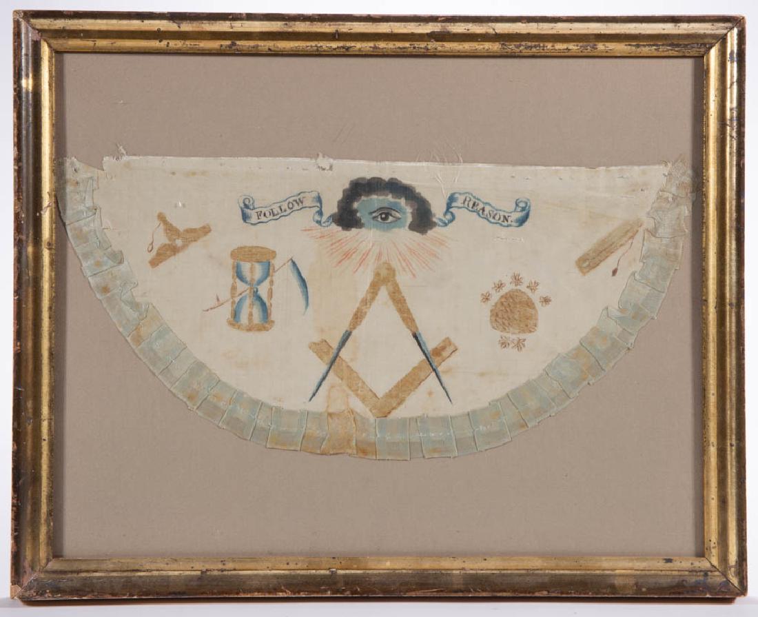 AMERICAN FOLK ART MASONIC APRON (1 of 1)