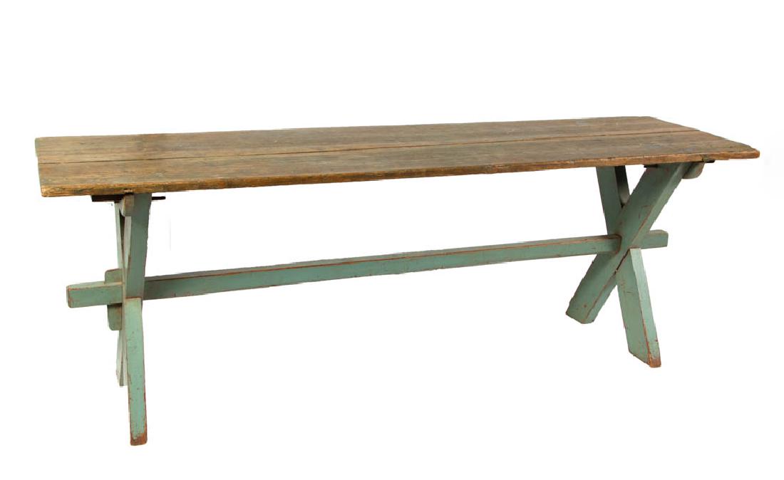 AMERICAN PAINTED PINE SAW-BUCK TABLE (1 of 1)
