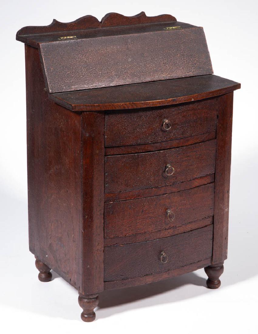 AMERICAN WALNUT MINIATURE CHEST OF DRAWERS (1 of 6)