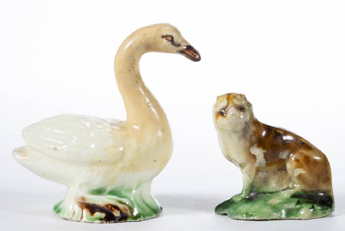 ENGLISH STAFFORDSHIRE PRATTWARE CERAMIC FIGURES, LOT OF (1 of 5)