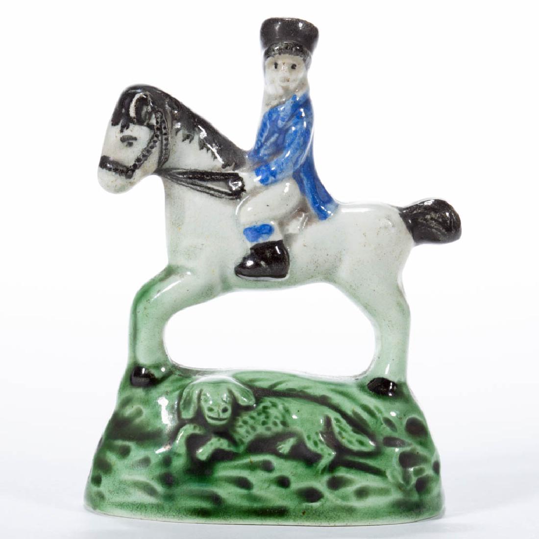 ENGLISH STAFFORDSHIRE PEARLWARE / PRATTWARE CERAMIC MAN (1 of 5)