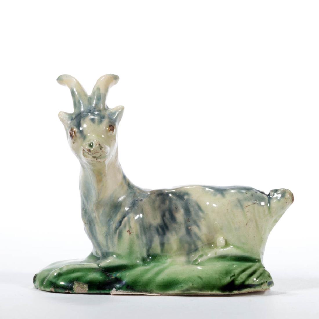ENGLISH STAFFORDSHIRE CERAMIC GOAT FIGURE (1 of 5)