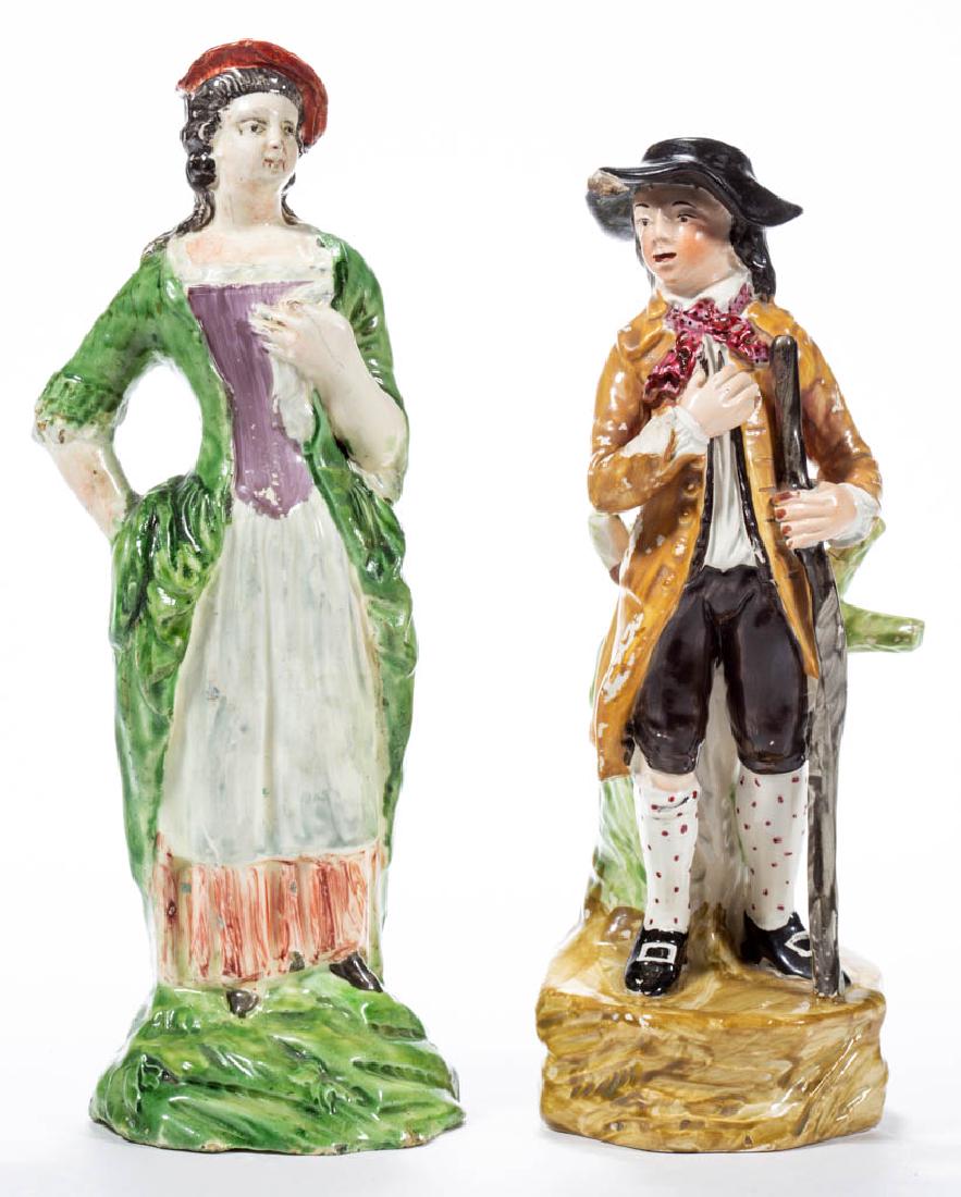 ENGLISH STAFFORDSHIRE CERAMIC FIGURES, LOT OF TWO (1 of 5)