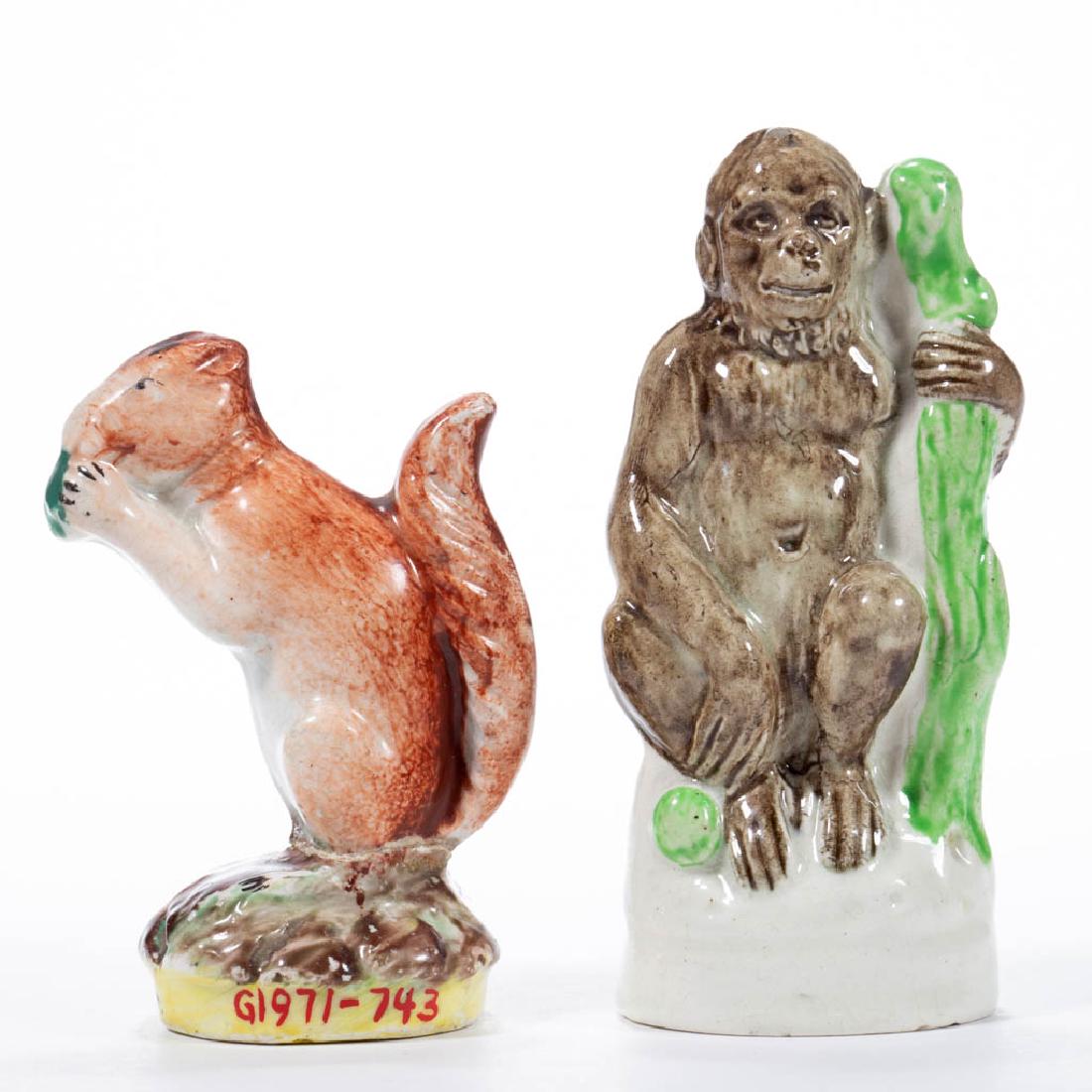 ENGLISH STAFFORDSHIRE CERAMIC ANIMAL FIGURES, LOT OF (1 of 5)