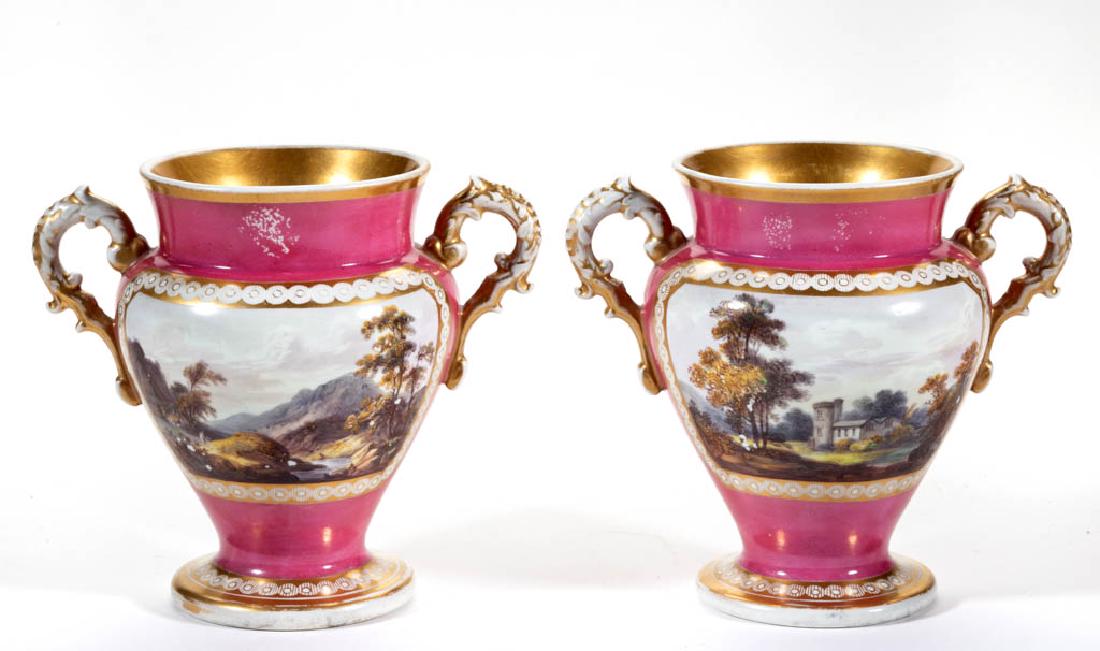 ENGLISH MASON'S IRONSTONE CERAMIC VASES, LOT OF TWO (1 of 2)