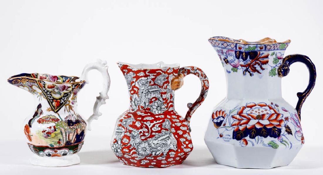 ENGLISH MASON'S IRONSTONE CERAMIC PITCHERS, LOT OF (1 of 1)